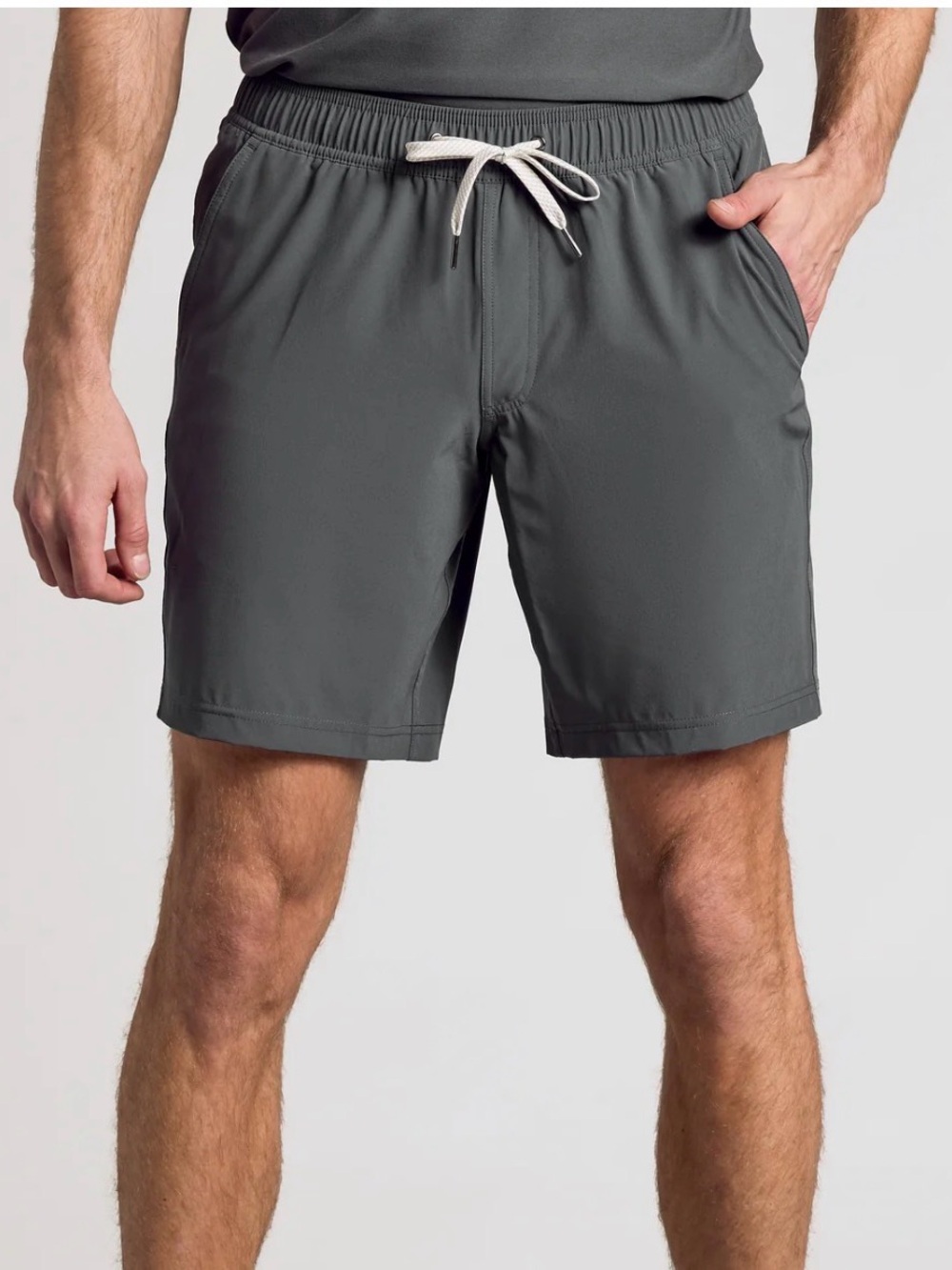 True Classic 7" Active Quick Dry Shorts Men’s Gray Performance Pocket Small